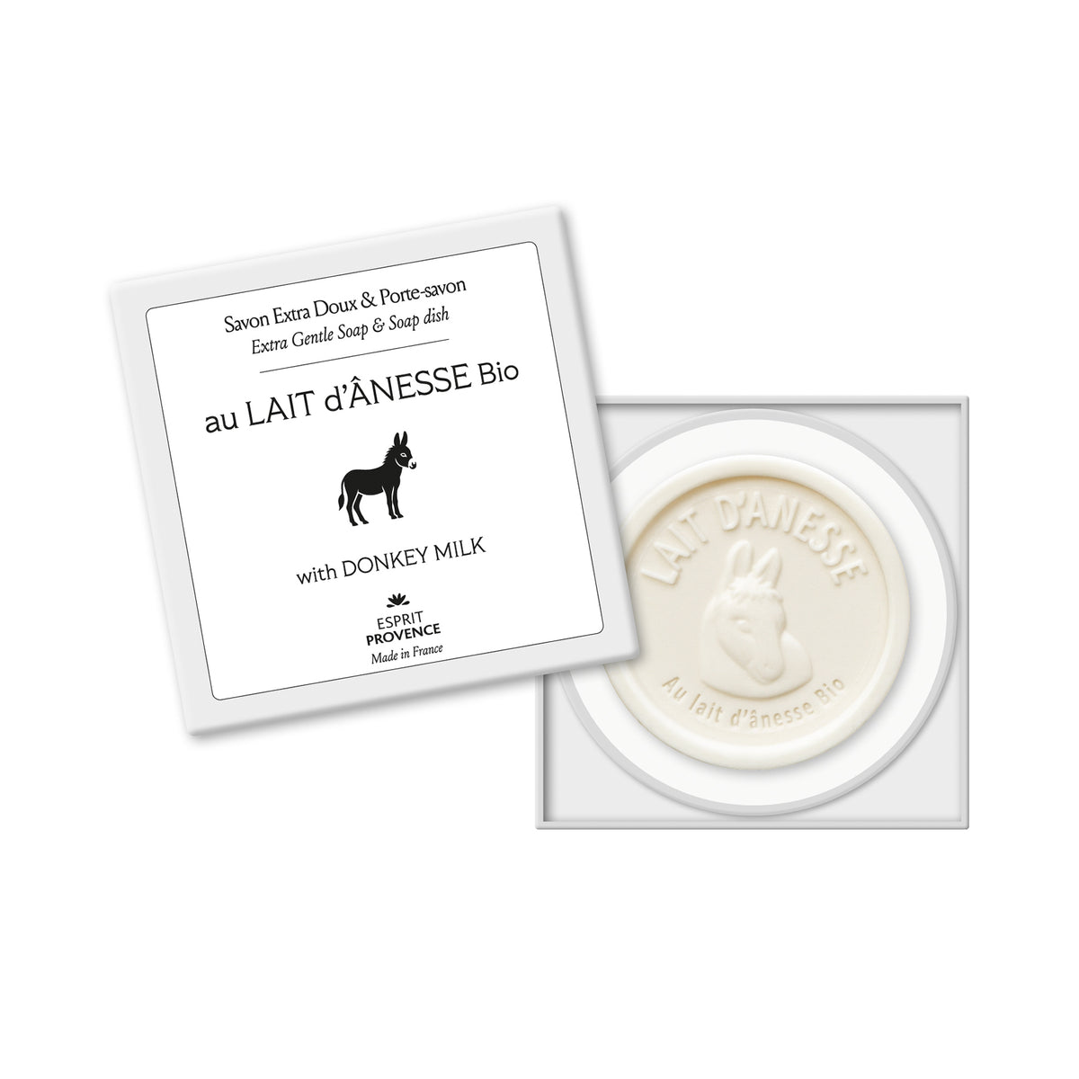 Cofanetto sapone e portasapone Latte d&