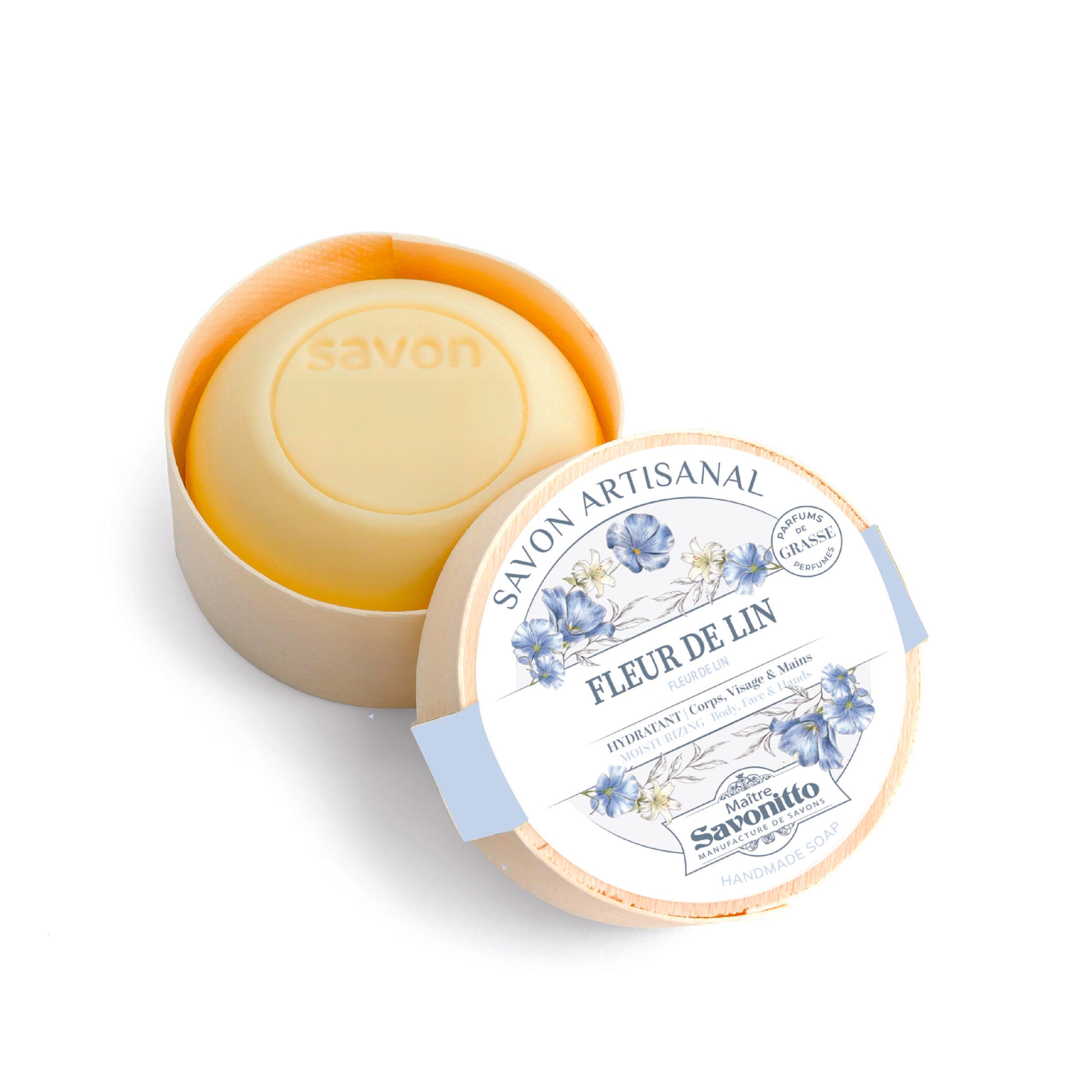 Saponi naturali con fragranze di Grasse in scatole di legno Maitre Savonitto