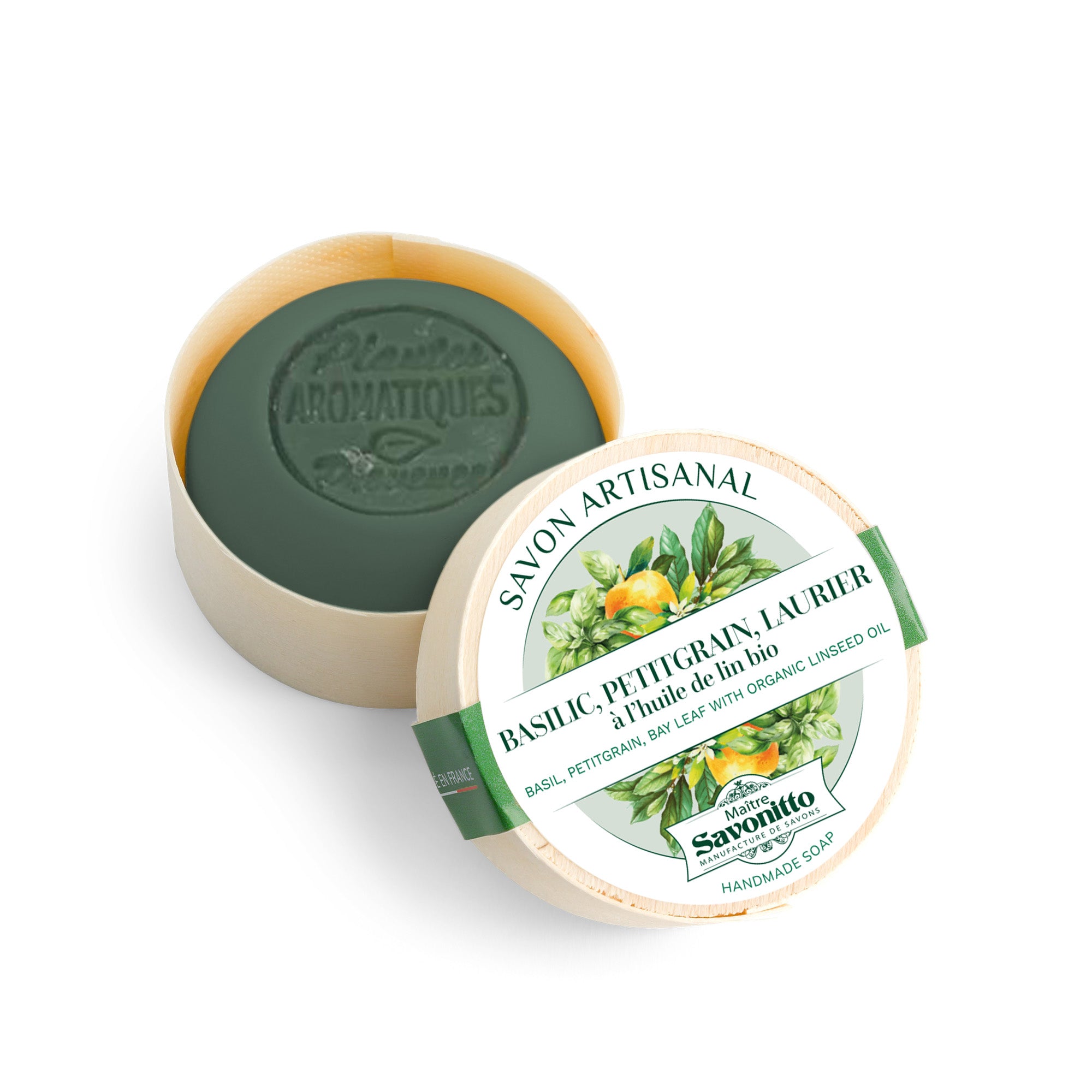 Saponi naturali con fragranze di Grasse in scatole di legno Maitre Savonitto