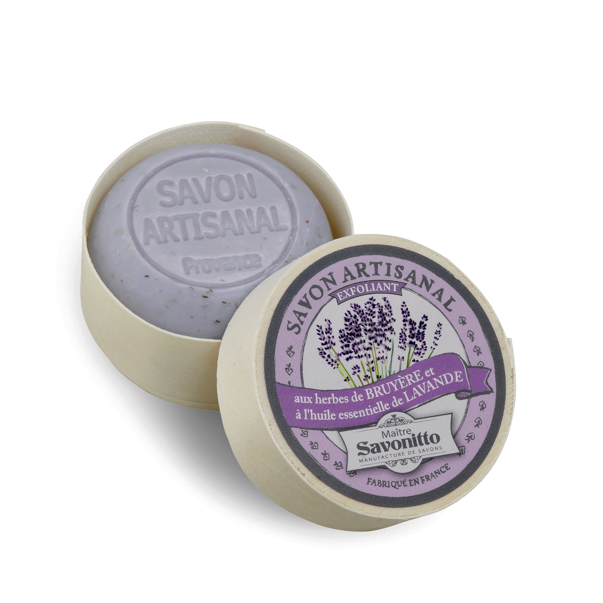 Saponi naturali con fragranze di Grasse in scatole di legno Maitre Savonitto