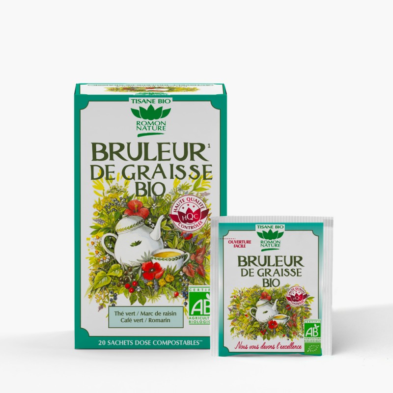 Tisana biologica "Brucia cellulite" in scatola di cartone, come in provenza