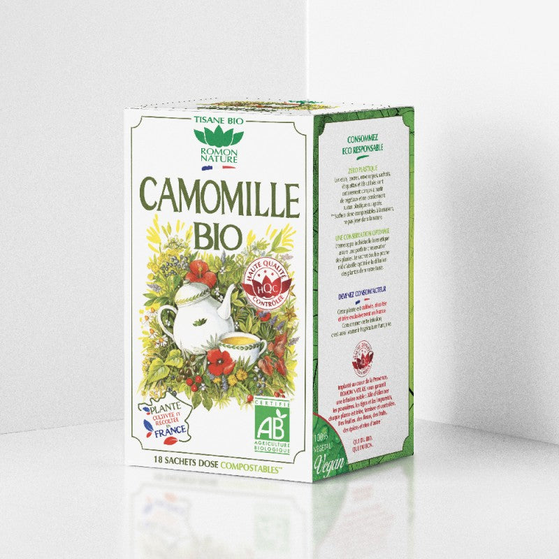 Camomilla proveniente da agricoltura biologica, come in provenza