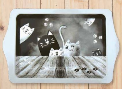 Vassoio in metallo Collezione Chat