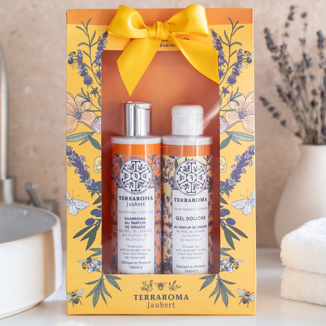 Cofanetto regalo bagnoschiuma e shampoo al miele di lavanda provenzale Terraroma