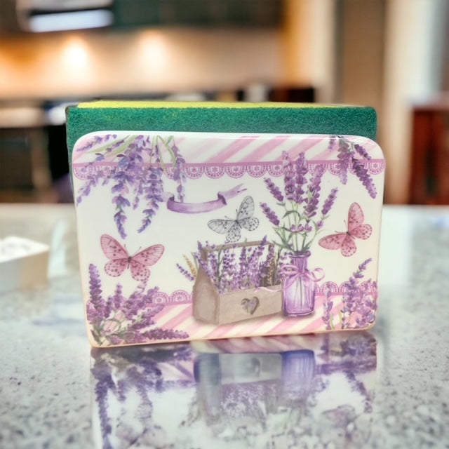 Porta spugna decoro Lavanda