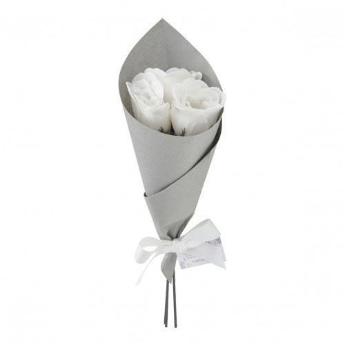 Bouquet di tre rose di sapone profumate alla Rosa in due colorazioni