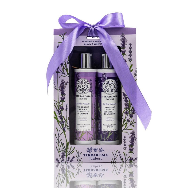 Cofanetto regalo Provenza gel doccia e shampoo con olio essenziale di lavandin Terraroma