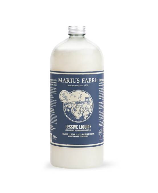Detersivo liquido per bucato con scaglie di sapone di Marsiglia, fragranza Foglie d&