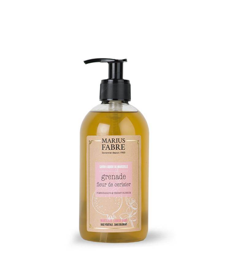 Sapone liquido di Marsiglia con fiori di ciliegio e melograno 400 ml