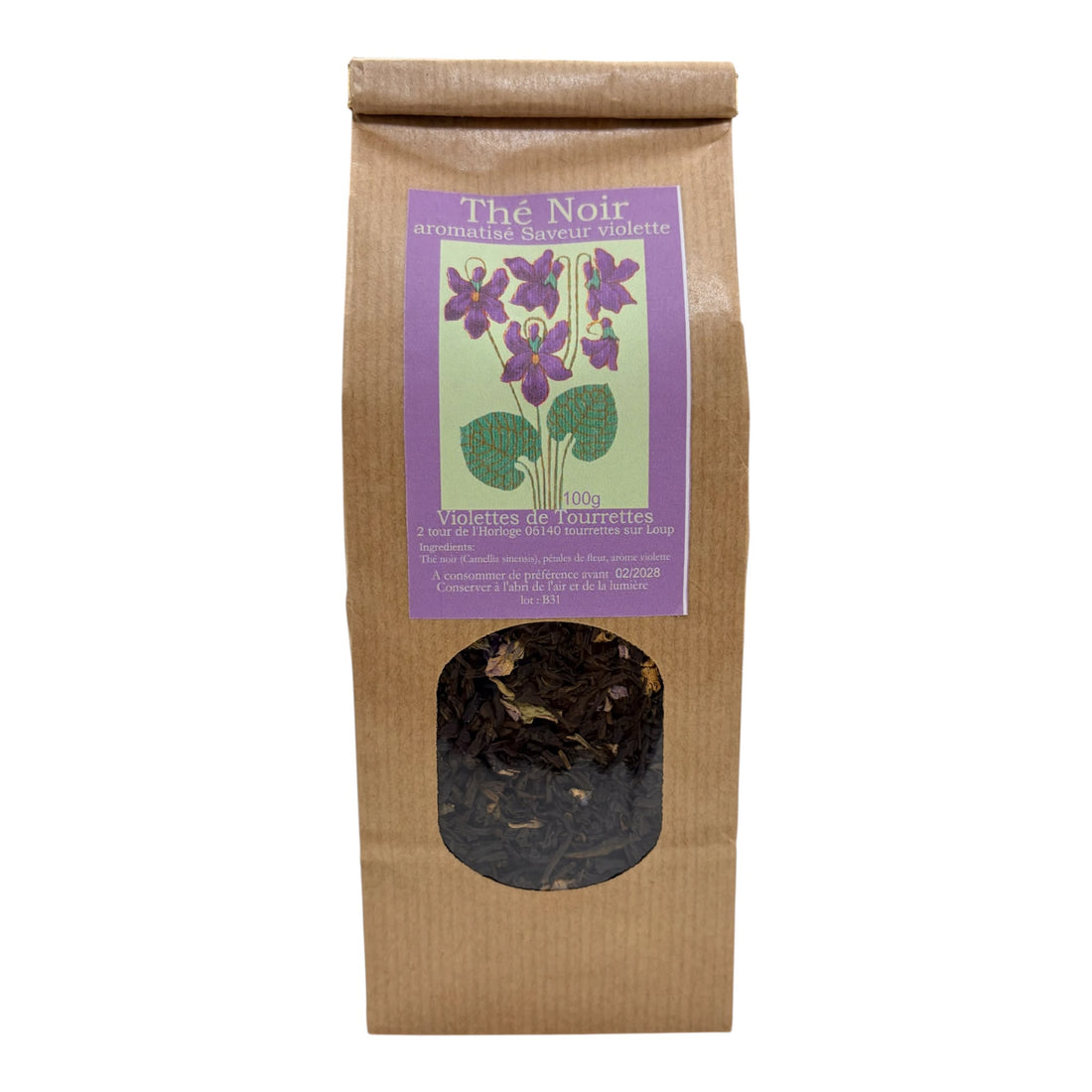Thè Nero alla Violetta  Les Violettes de Tourrettes 80 gr.