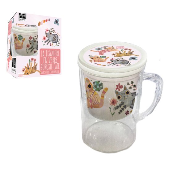 Tisaniera Gatti e Fiori Enesco 480 ml.