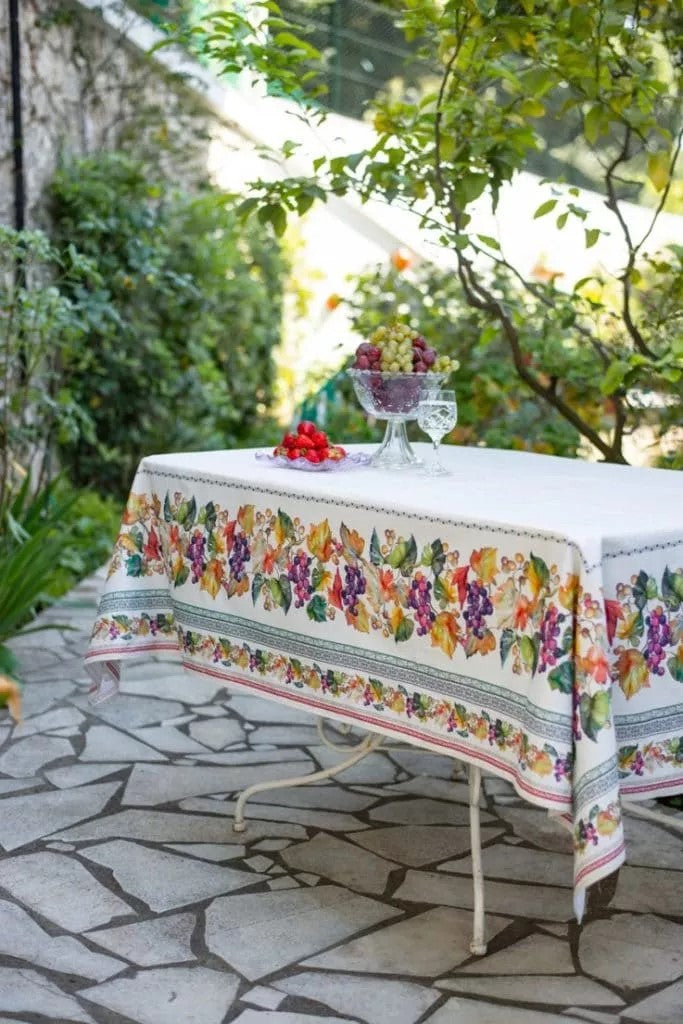 Tovaglia Raisin Tissus Toselli antimacchia rettangolare 155x250