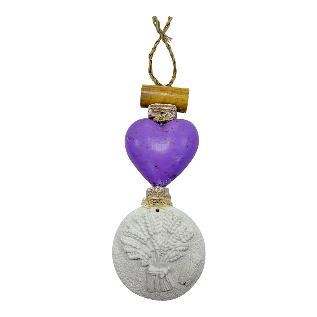 Treccia Cuore di sapone alla Lavanda e medaglione in gesso