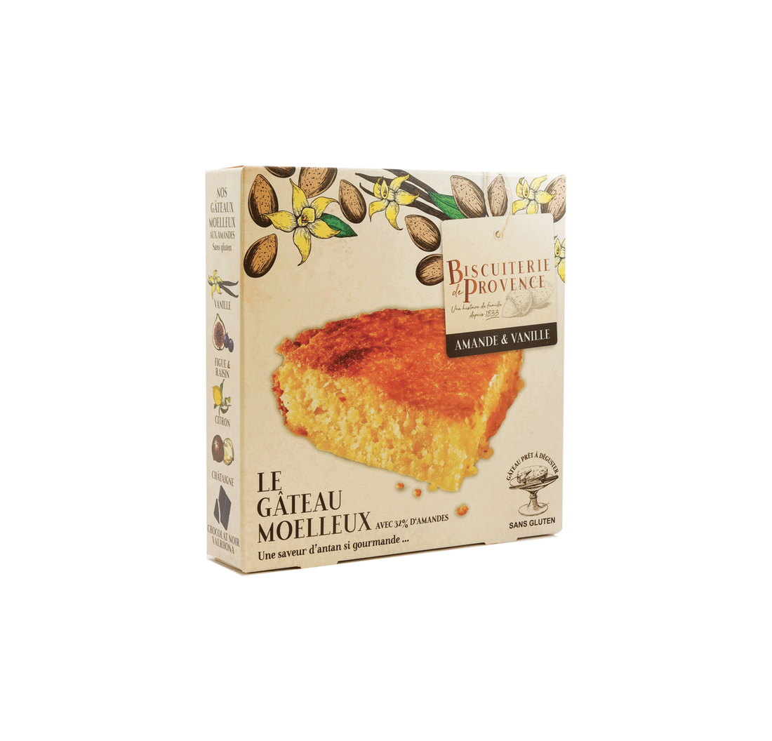 torta di mandorle e vaniglia bio senza glutine, come in provenza