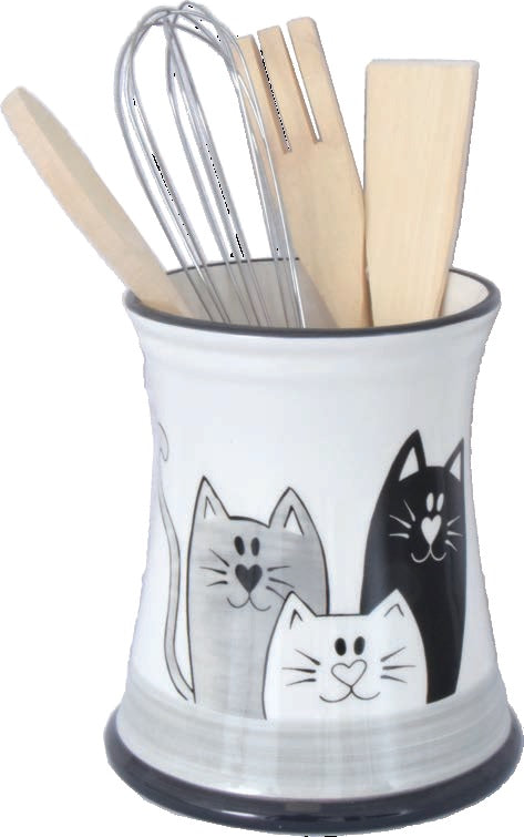 Chat kitchen utensil holder
